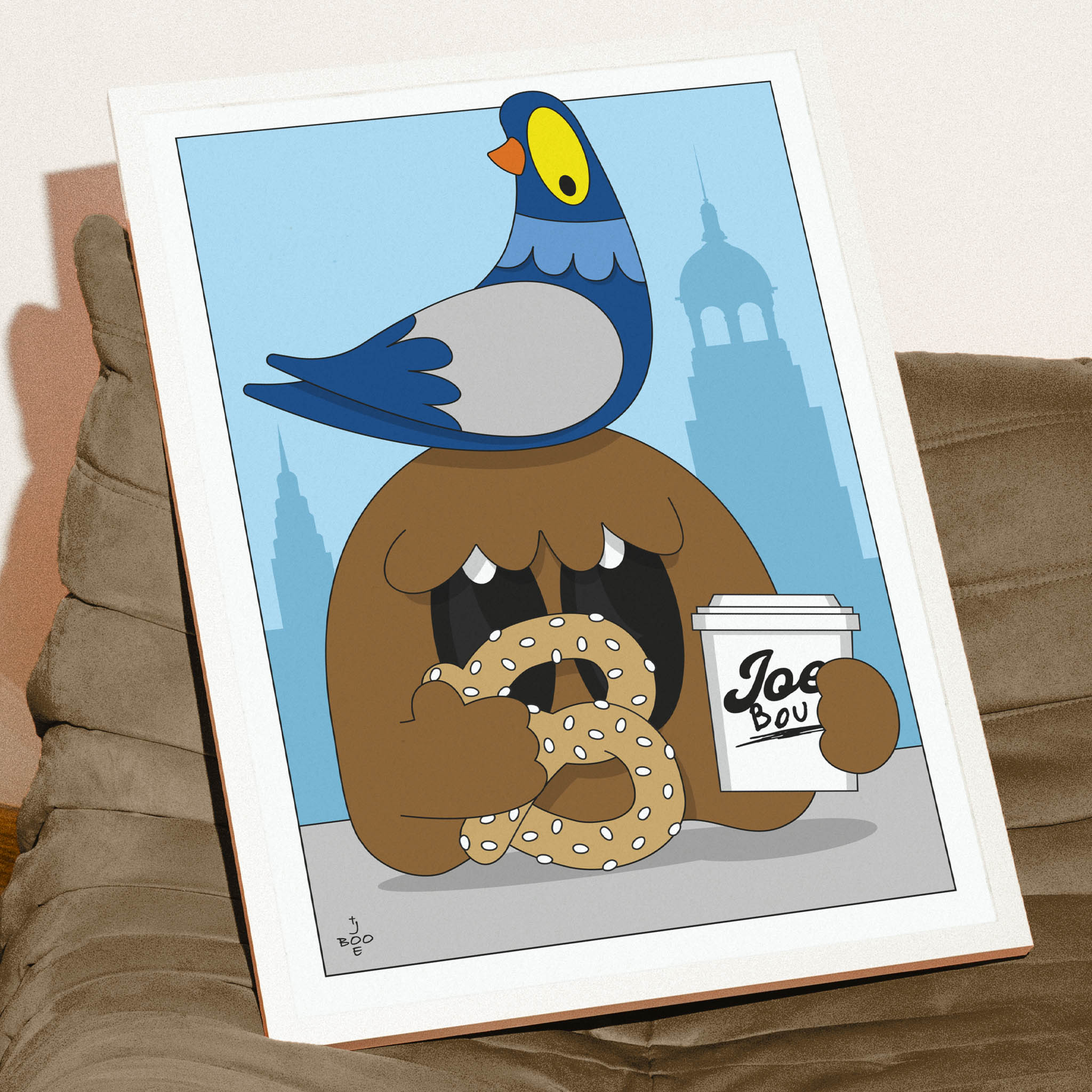 Affiche Bretzel encadrée - Collection New York - Série New York New York - Boo Joe