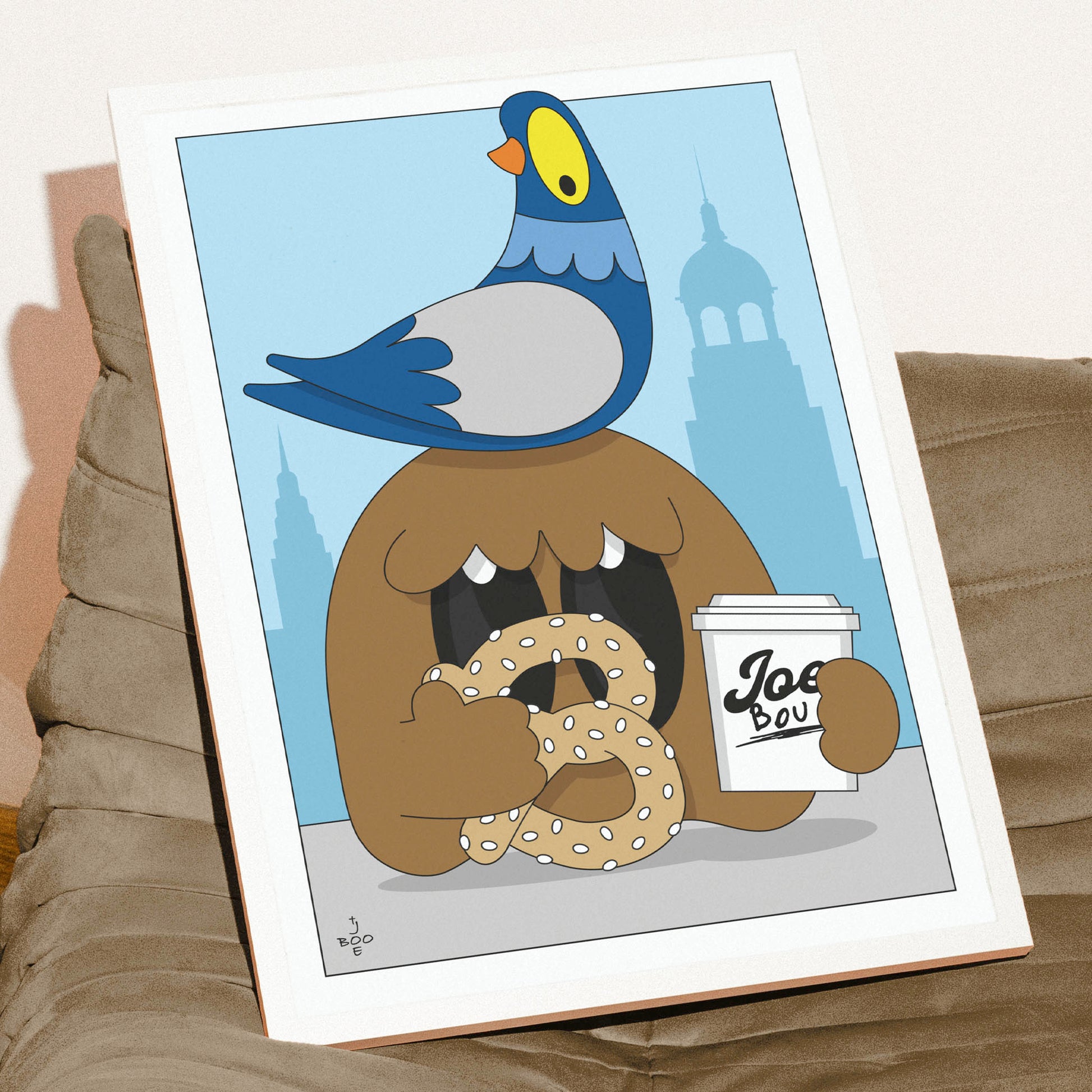 Affiche Bretzel encadrée - Collection New York - Série New York New York - Boo Joe