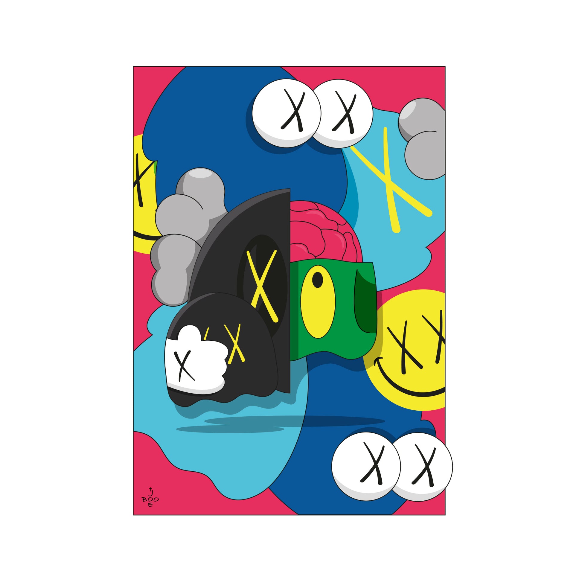 Affiche Boo Kaws - Collection New York - Série A Nod to Artist - Boo Joe
