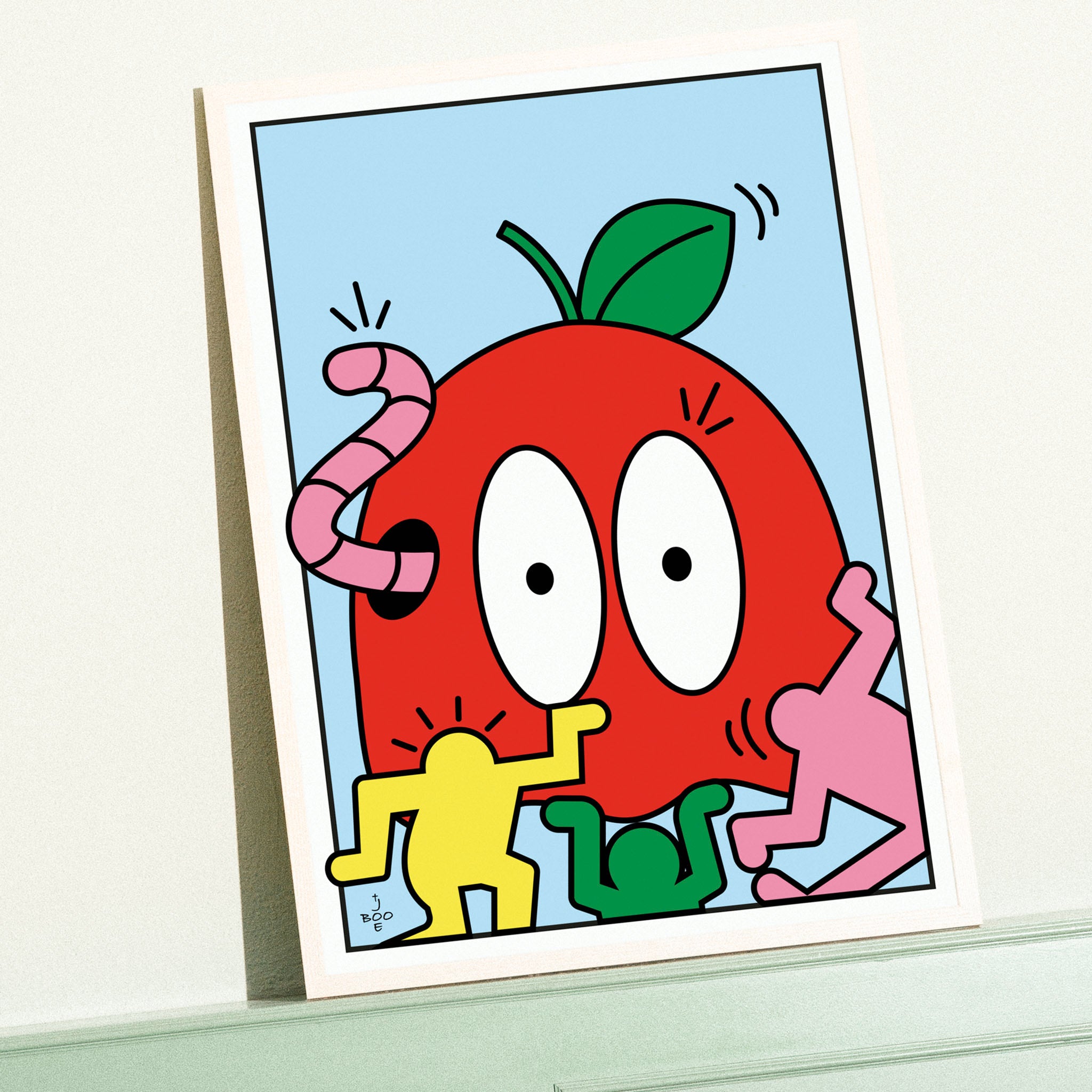 Affiche Keith Booring encadrée - Collection New York - Série A Nod to Artist - Boo Joe