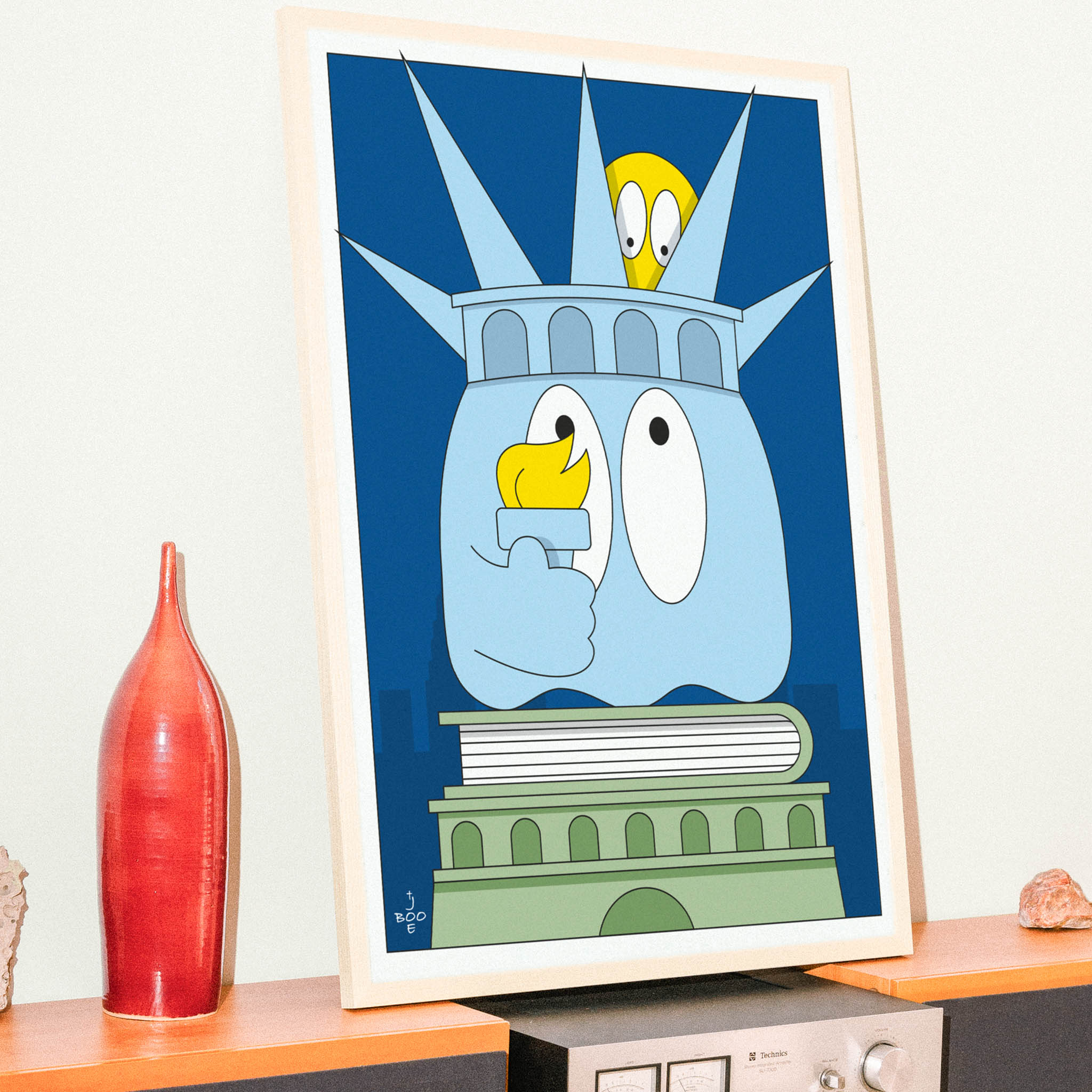 Affiche Liberty encadrée - Collection New York - Série New York New York - Boo Joe