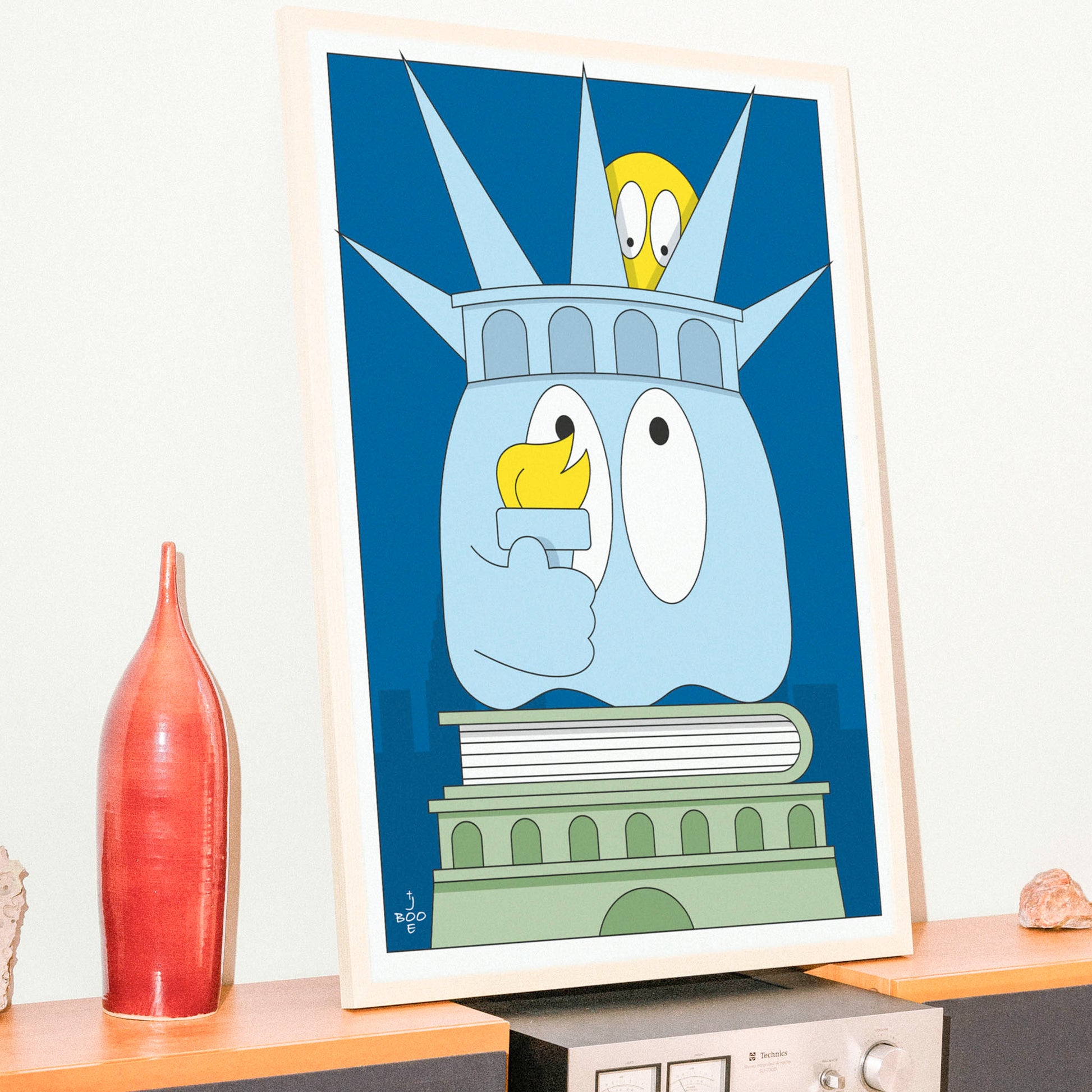 Affiche Liberty encadrée - Collection New York - Série New York New York - Boo Joe