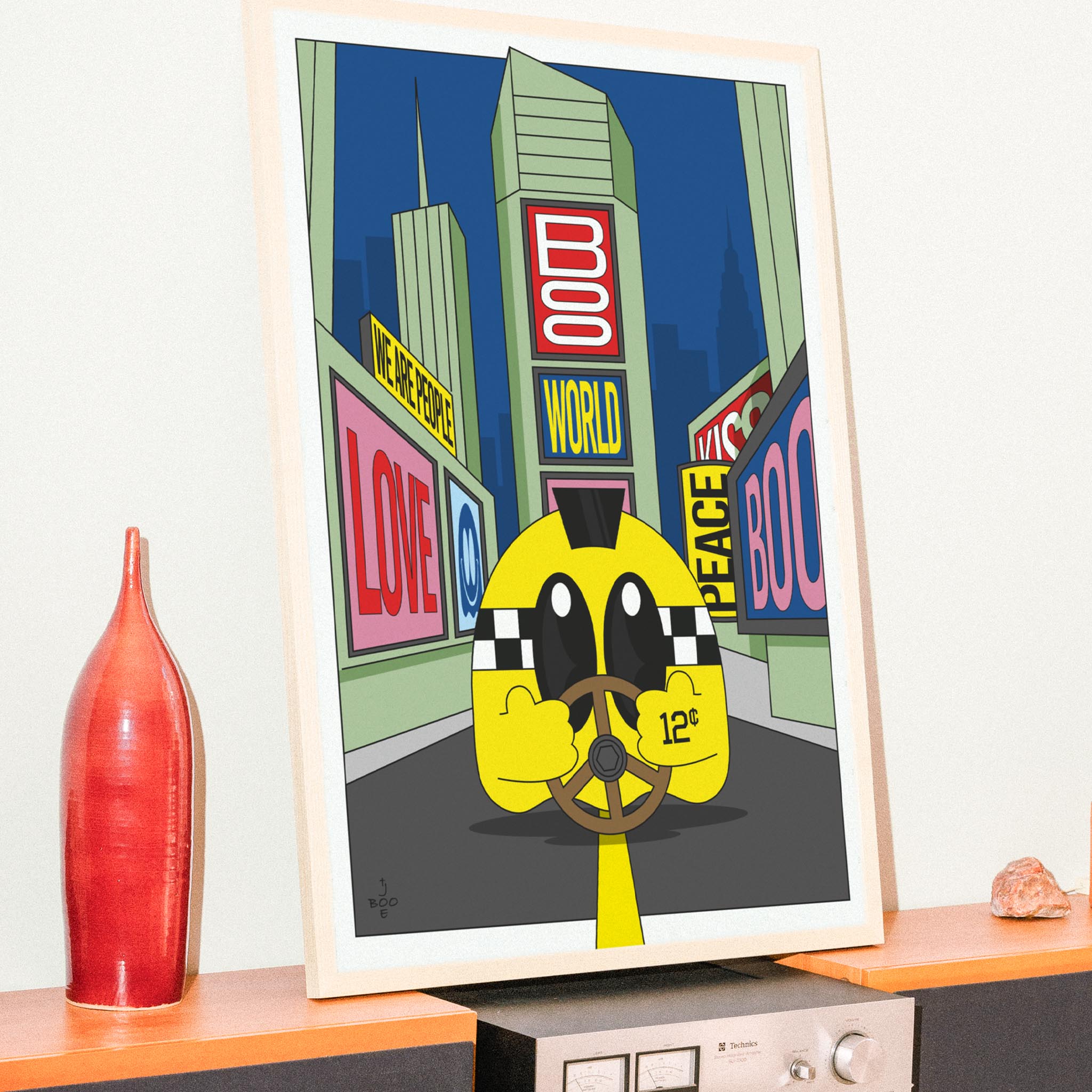 Affiche Times Square encadrée - Collection New York - Série New York New York - Boo Joe