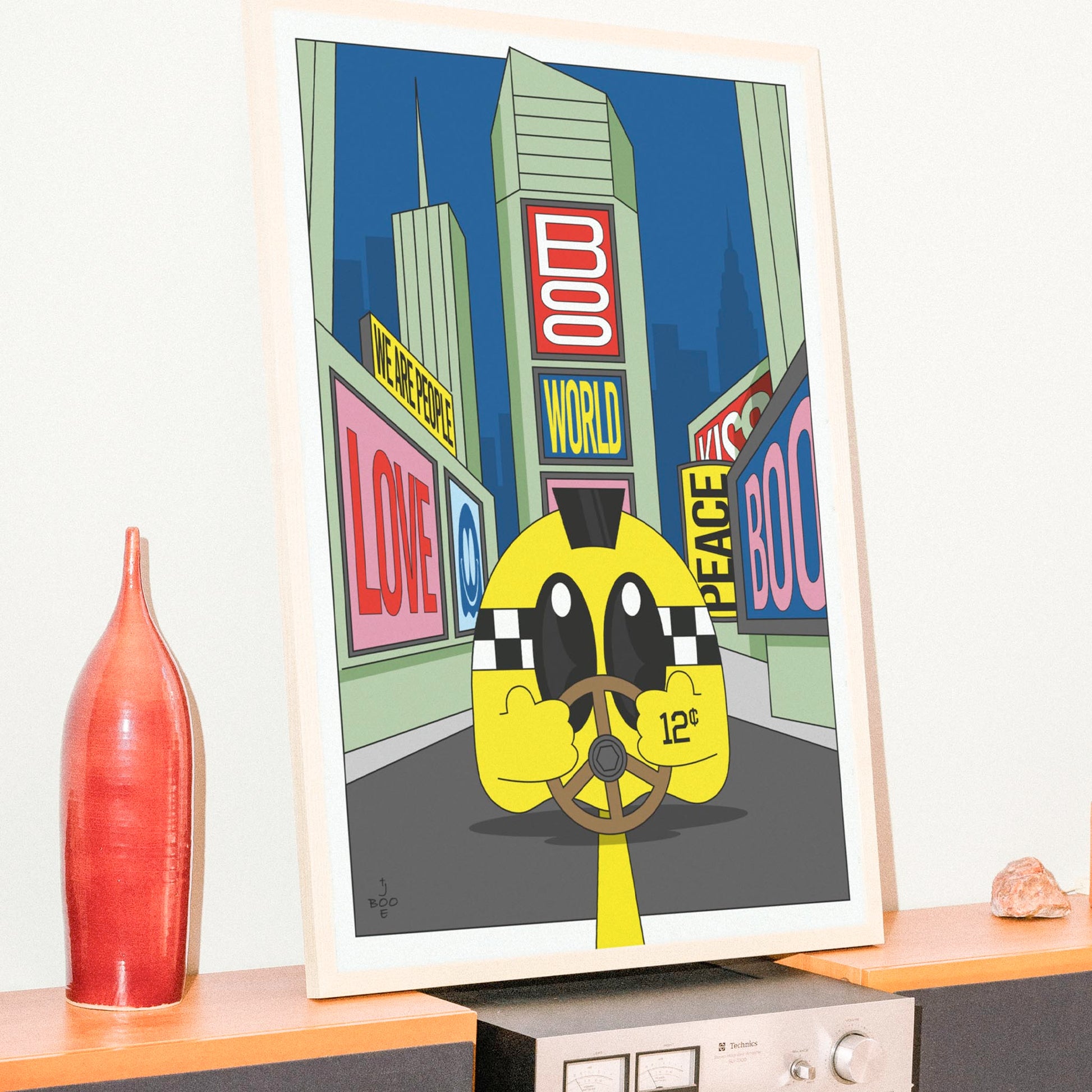 Affiche Times Square encadrée - Collection New York - Série New York New York - Boo Joe